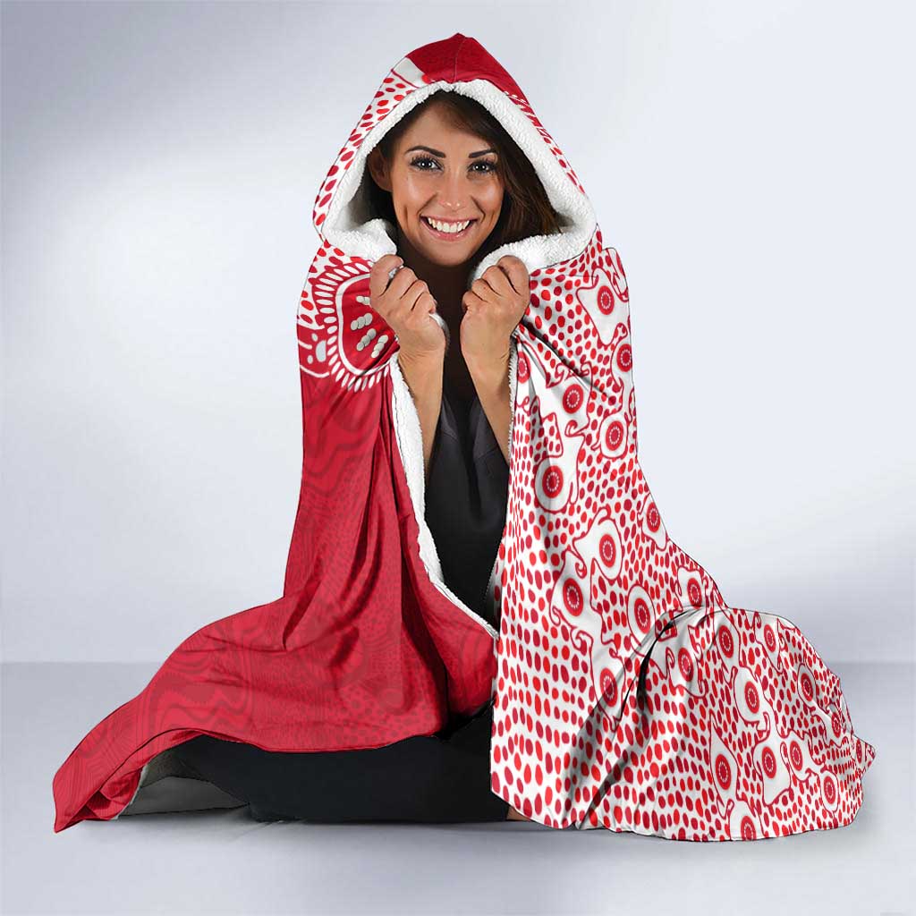Dolphins NRL NAIDOC Week 2026 Hooded Blanket Aboriginal Lizard Dot Painting - 50 Years of Deadly
