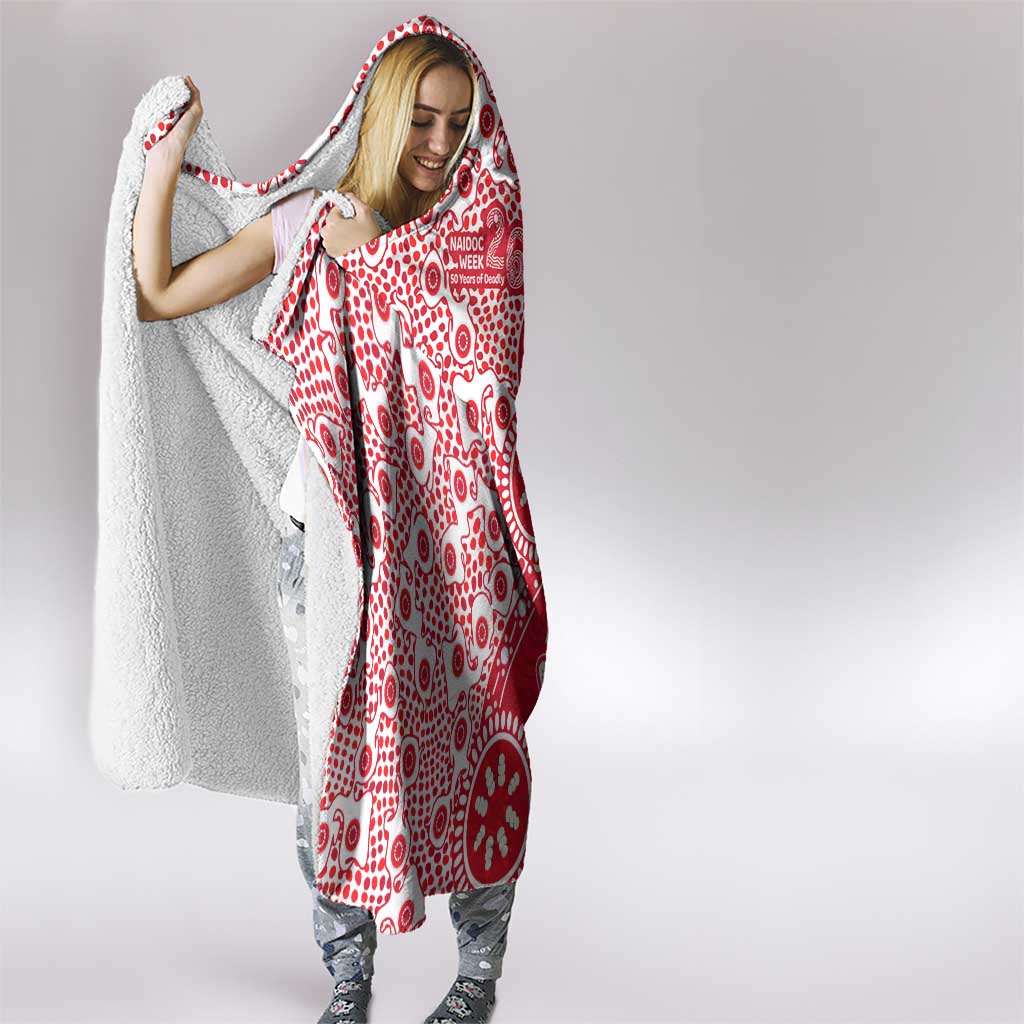 Dolphins NRL NAIDOC Week 2026 Hooded Blanket Aboriginal Lizard Dot Painting - 50 Years of Deadly