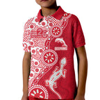 Dolphins NRL NAIDOC Week 2026 Kid Polo Shirt Aboriginal Lizard Dot Painting - 50 Years of Deadly