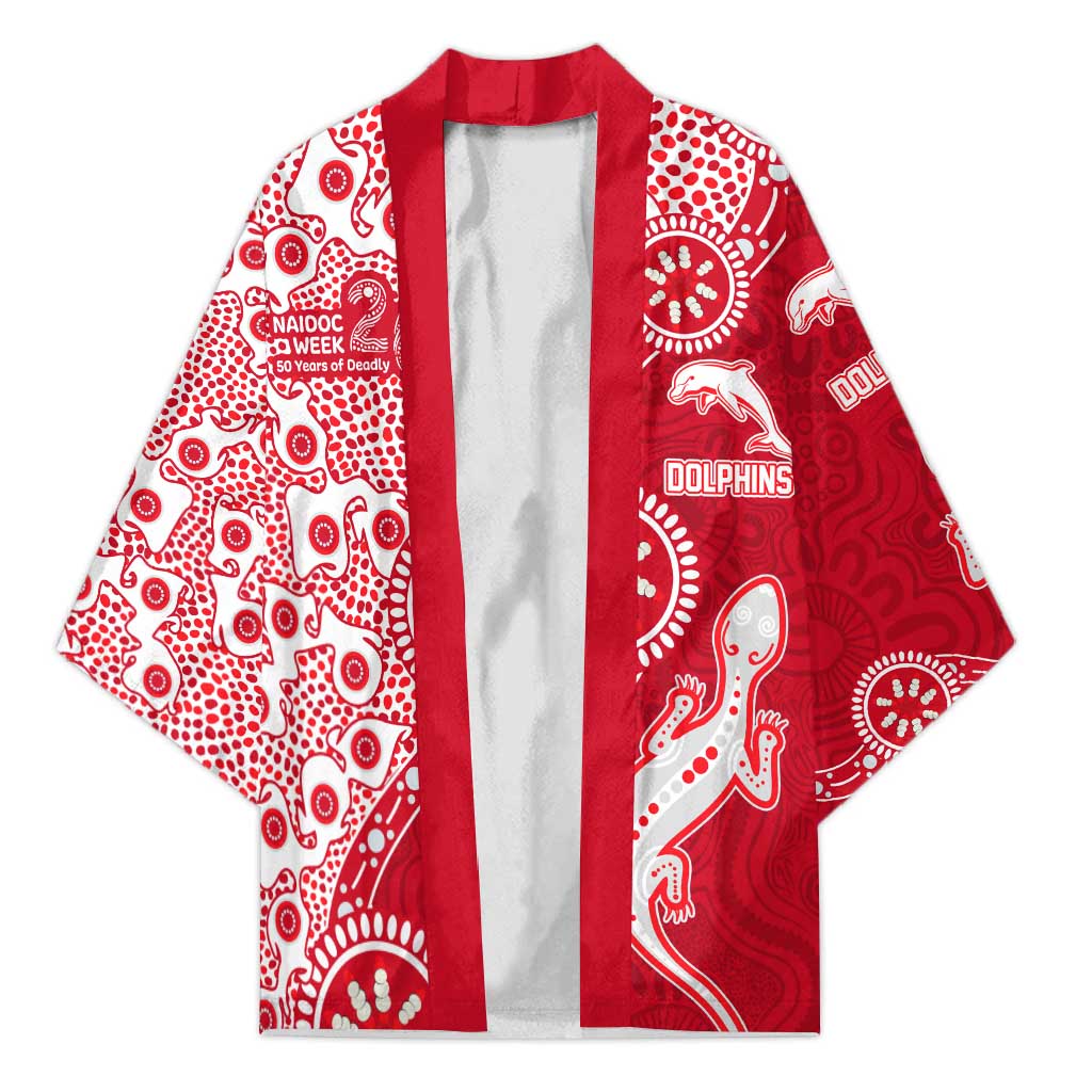Dolphins NRL NAIDOC Week 2026 Kimono Aboriginal Lizard Dot Painting - 50 Years of Deadly