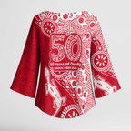 Dolphins NRL NAIDOC Week 2026 Kimono Sleeve Blouse Aboriginal Lizard Dot Painting - 50 Years of Deadly