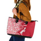 Dolphins NRL NAIDOC Week 2026 Leather Tote Bag Aboriginal Lizard Dot Painting - 50 Years of Deadly