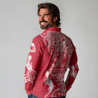 Dolphins NRL NAIDOC Week 2026 Long Sleeve Polo Shirt Aboriginal Lizard Dot Painting - 50 Years of Deadly