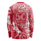 Dolphins NRL NAIDOC Week 2026 Long Sleeve Shirt Aboriginal Lizard Dot Painting - 50 Years of Deadly