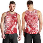 Dolphins NRL NAIDOC Week 2026 Men Tank Top Aboriginal Lizard Dot Painting - 50 Years of Deadly