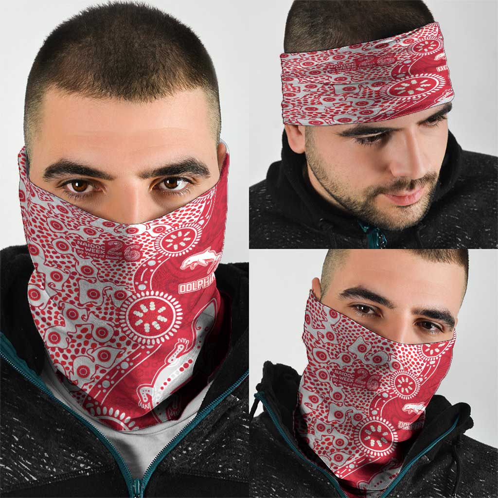 Dolphins NRL NAIDOC Week 2026 Neck Gaiter Aboriginal Lizard Dot Painting - 50 Years of Deadly