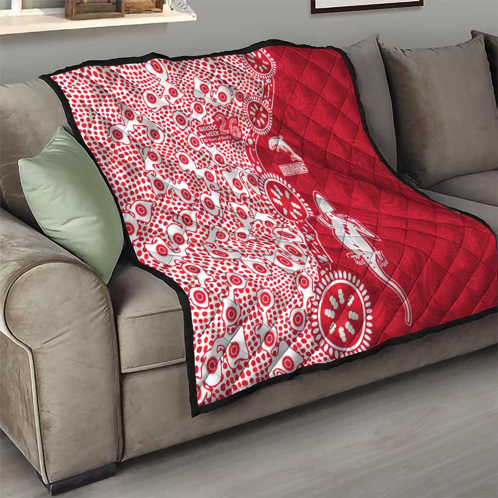 Dolphins NRL NAIDOC Week 2026 Quilt Aboriginal Lizard Dot Painting - 50 Years of Deadly