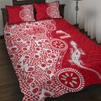 Dolphins NRL NAIDOC Week 2026 Quilt Bed Set Aboriginal Lizard Dot Painting - 50 Years of Deadly