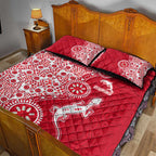 Dolphins NRL NAIDOC Week 2026 Quilt Bed Set Aboriginal Lizard Dot Painting - 50 Years of Deadly