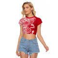 Dolphins NRL NAIDOC Week 2026 Raglan Cropped T Shirt Aboriginal Lizard Dot Painting - 50 Years of Deadly