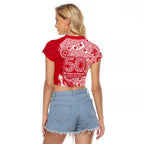 Dolphins NRL NAIDOC Week 2026 Raglan Cropped T Shirt Aboriginal Lizard Dot Painting - 50 Years of Deadly