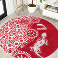 Dolphins NRL NAIDOC Week 2026 Round Carpet Aboriginal Lizard Dot Painting - 50 Years of Deadly