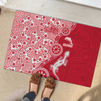 Dolphins NRL NAIDOC Week 2026 Rubber Doormat Aboriginal Lizard Dot Painting - 50 Years of Deadly
