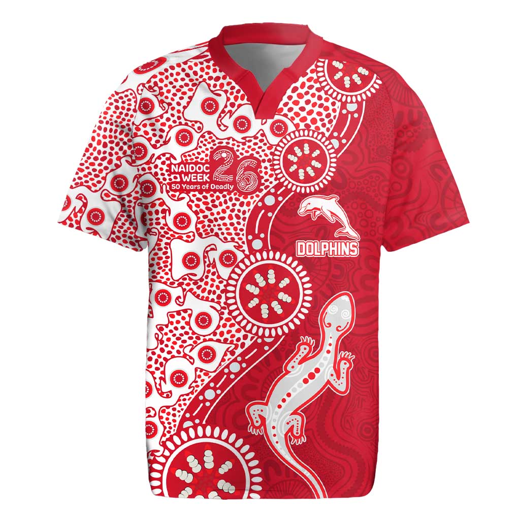 Dolphins NRL NAIDOC Week 2026 Rugby Jersey Aboriginal Lizard Dot Painting - 50 Years of Deadly