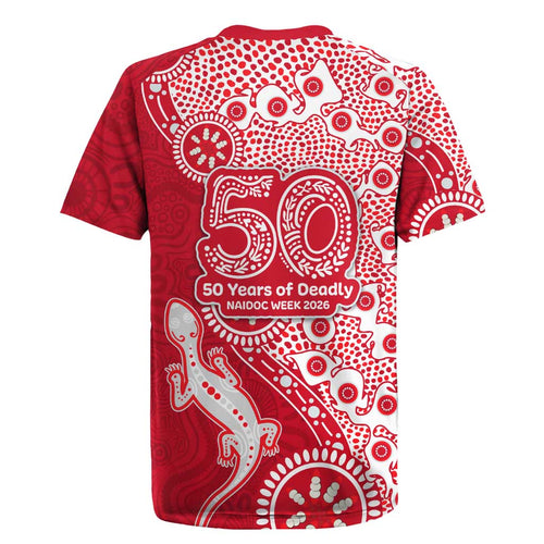 Dolphins NRL NAIDOC Week 2026 Rugby Jersey Aboriginal Lizard Dot Painting - 50 Years of Deadly