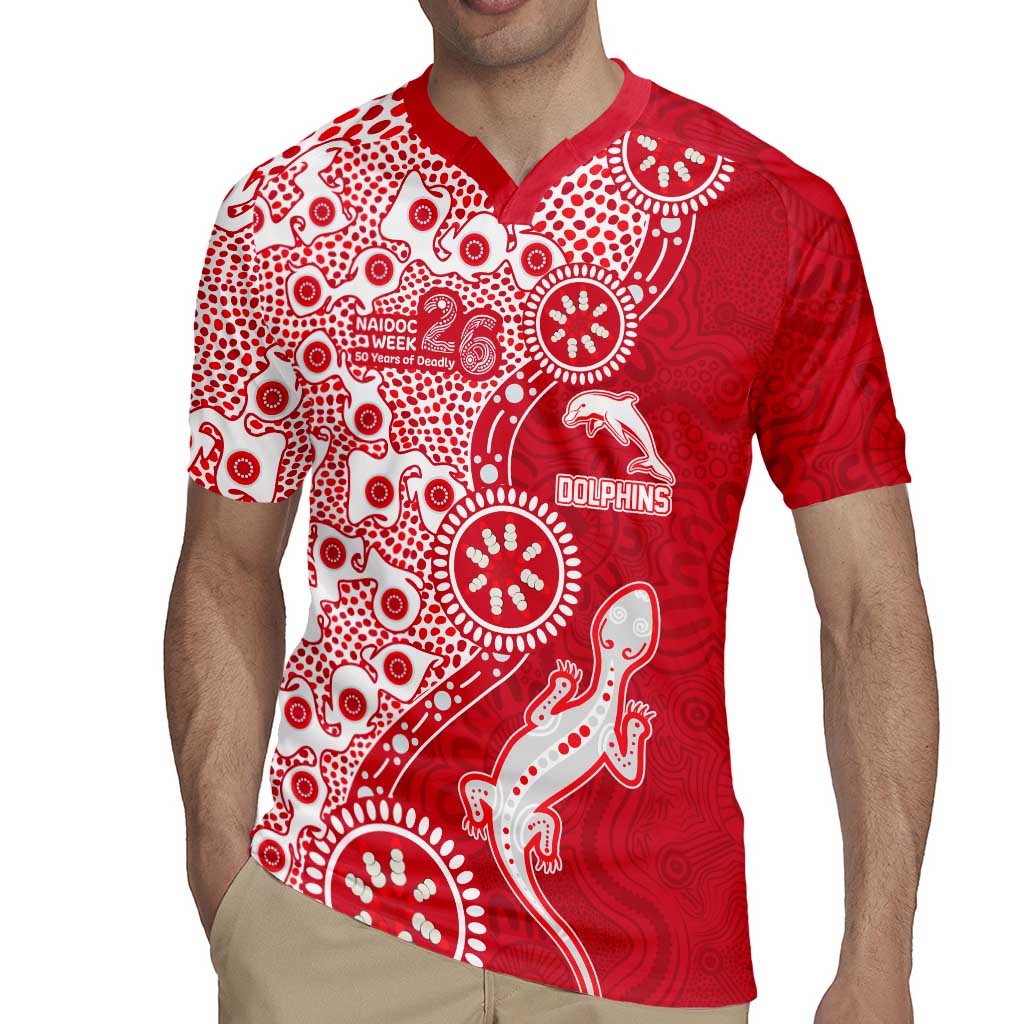 Dolphins NRL NAIDOC Week 2026 Rugby Jersey Aboriginal Lizard Dot Painting - 50 Years of Deadly