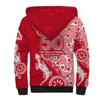 Dolphins NRL NAIDOC Week 2026 Sherpa Hoodie Aboriginal Lizard Dot Painting - 50 Years of Deadly