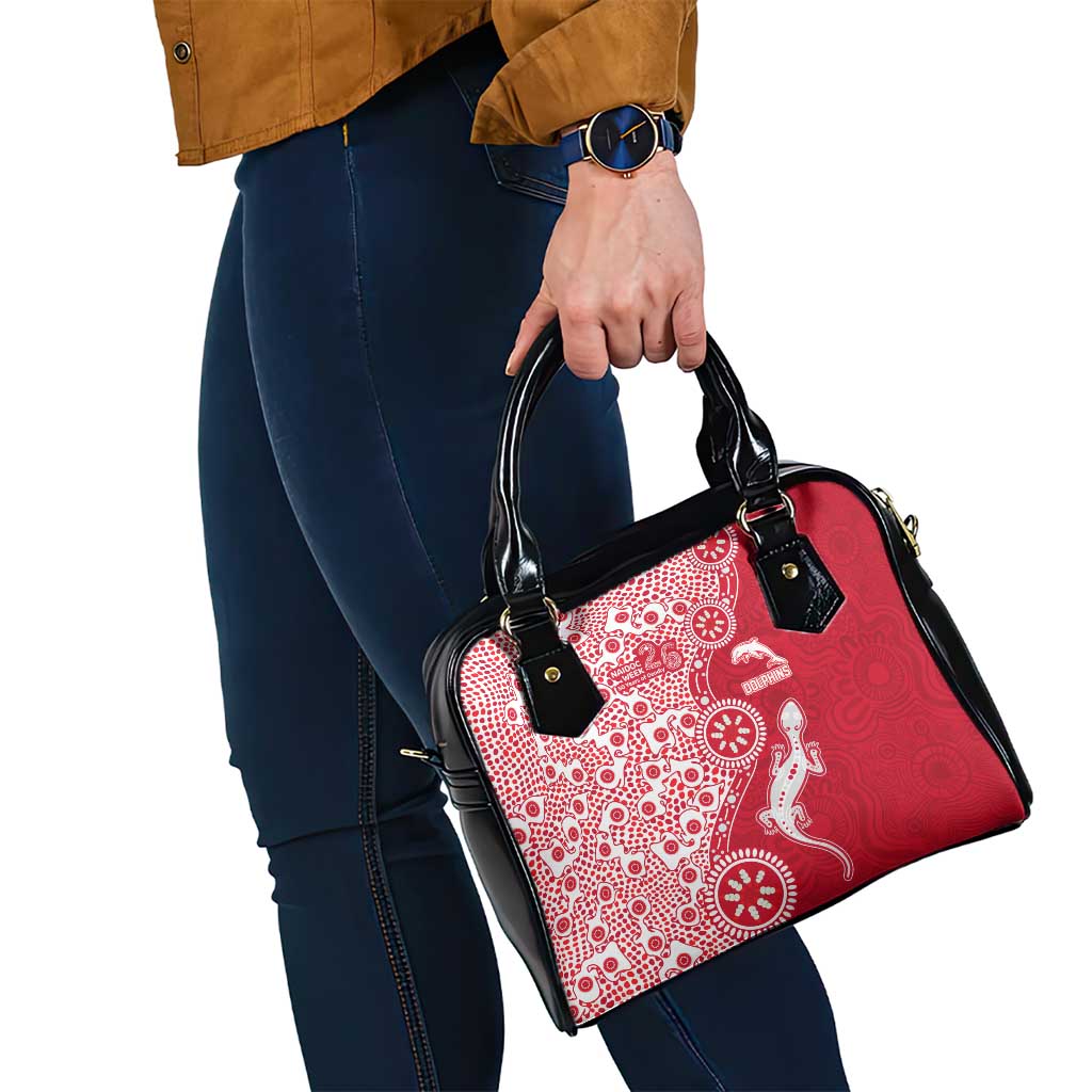 Dolphins NRL NAIDOC Week 2026 Shoulder Handbag Aboriginal Lizard Dot Painting - 50 Years of Deadly