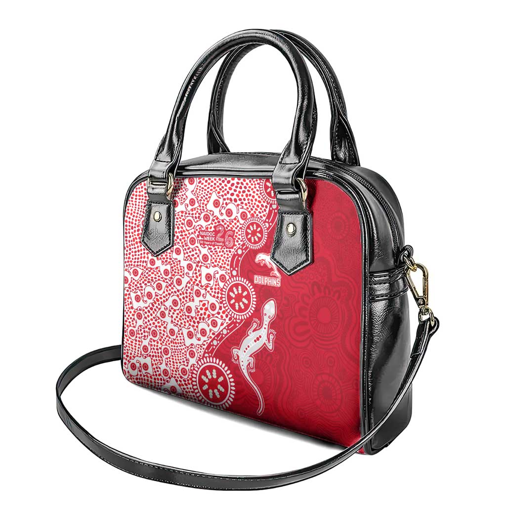 Dolphins NRL NAIDOC Week 2026 Shoulder Handbag Aboriginal Lizard Dot Painting - 50 Years of Deadly