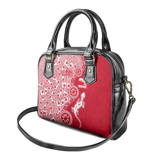 Dolphins NRL NAIDOC Week 2026 Shoulder Handbag Aboriginal Lizard Dot Painting - 50 Years of Deadly