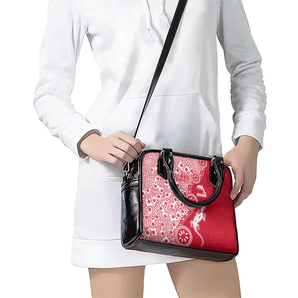 Dolphins NRL NAIDOC Week 2026 Shoulder Handbag Aboriginal Lizard Dot Painting - 50 Years of Deadly
