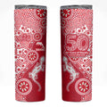 Dolphins NRL NAIDOC Week 2026 Skinny Tumbler Aboriginal Lizard Dot Painting - 50 Years of Deadly