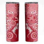 Dolphins NRL NAIDOC Week 2026 Skinny Tumbler Aboriginal Lizard Dot Painting - 50 Years of Deadly