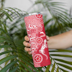 Dolphins NRL NAIDOC Week 2026 Skinny Tumbler Aboriginal Lizard Dot Painting - 50 Years of Deadly