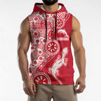 Dolphins NRL NAIDOC Week 2026 Sleeveless Hoodie Aboriginal Lizard Dot Painting - 50 Years of Deadly