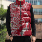 Dolphins NRL NAIDOC Week 2026 Sleeveless Puffer Jacket Aboriginal Lizard Dot Painting - 50 Years of Deadly