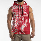 Dolphins NRL NAIDOC Week 2026 Sleeveless Zip Hoodie Aboriginal Lizard Dot Painting - 50 Years of Deadly