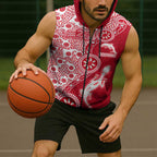Dolphins NRL NAIDOC Week 2026 Sleeveless Zip Hoodie Aboriginal Lizard Dot Painting - 50 Years of Deadly