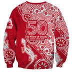 Dolphins NRL NAIDOC Week 2026 Sweatshirt Aboriginal Lizard Dot Painting - 50 Years of Deadly