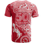 Dolphins NRL NAIDOC Week 2026 T Shirt Aboriginal Lizard Dot Painting - 50 Years of Deadly