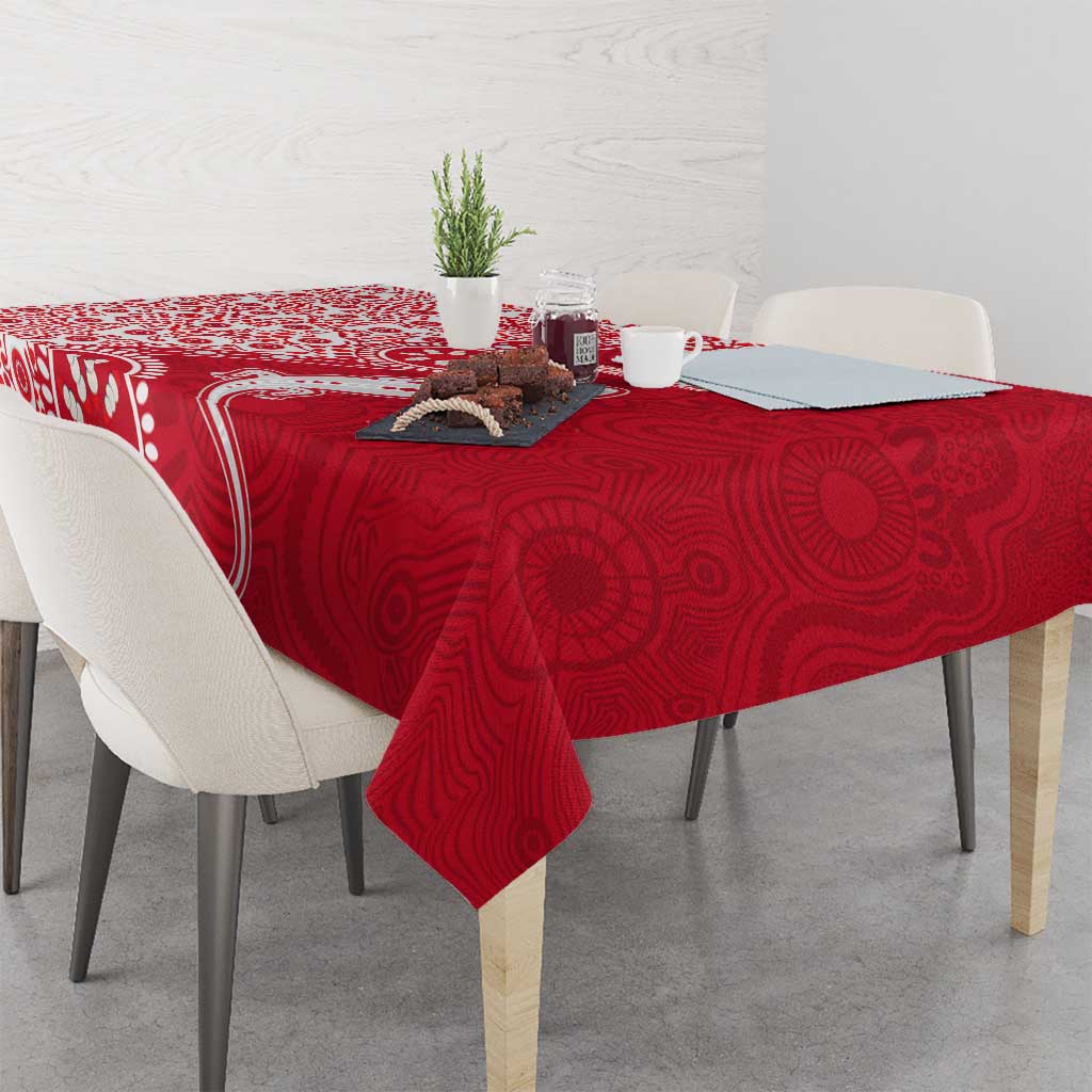Dolphins NRL NAIDOC Week 2026 Tablecloth Aboriginal Lizard Dot Painting - 50 Years of Deadly