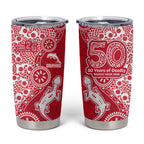 Dolphins NRL NAIDOC Week 2026 Tumbler Cup Aboriginal Lizard Dot Painting - 50 Years of Deadly