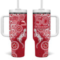 Dolphins NRL NAIDOC Week 2026 Tumbler With Handle Aboriginal Lizard Dot Painting - 50 Years of Deadly