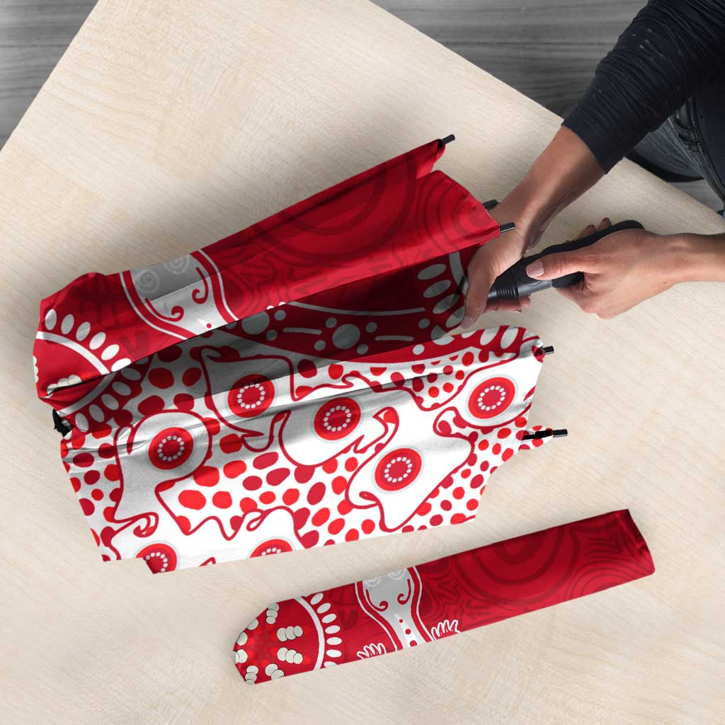 Dolphins NRL NAIDOC Week 2026 Umbrella Aboriginal Lizard Dot Painting - 50 Years of Deadly