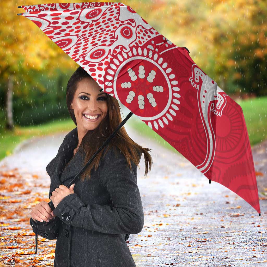 Dolphins NRL NAIDOC Week 2026 Umbrella Aboriginal Lizard Dot Painting - 50 Years of Deadly
