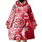 Dolphins NRL NAIDOC Week 2026 Wearable Blanket Hoodie Aboriginal Lizard Dot Painting - 50 Years of Deadly