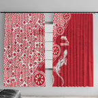 Dolphins NRL NAIDOC Week 2026 Window Curtain Aboriginal Lizard Dot Painting - 50 Years of Deadly