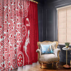 Dolphins NRL NAIDOC Week 2026 Window Curtain Aboriginal Lizard Dot Painting - 50 Years of Deadly