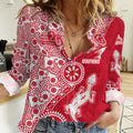 Dolphins NRL NAIDOC Week 2026 Women Casual Shirt Aboriginal Lizard Dot Painting - 50 Years of Deadly