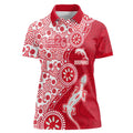 Dolphins NRL NAIDOC Week 2026 Women Polo Shirt Aboriginal Lizard Dot Painting - 50 Years of Deadly