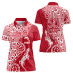Dolphins NRL NAIDOC Week 2026 Women Polo Shirt Aboriginal Lizard Dot Painting - 50 Years of Deadly