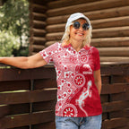 Dolphins NRL NAIDOC Week 2026 Women Polo Shirt Aboriginal Lizard Dot Painting - 50 Years of Deadly