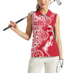 Dolphins NRL NAIDOC Week 2026 Women Sleeveless Polo Shirt Aboriginal Lizard Dot Painting - 50 Years of Deadly
