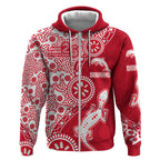 Dolphins NRL NAIDOC Week 2026 Zip Hoodie Aboriginal Lizard Dot Painting - 50 Years of Deadly