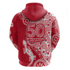 Dolphins NRL NAIDOC Week 2026 Zip Hoodie Aboriginal Lizard Dot Painting - 50 Years of Deadly