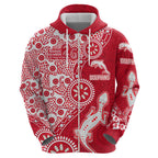 Dolphins NRL NAIDOC Week 2026 Zip Hoodie Aboriginal Lizard Dot Painting - 50 Years of Deadly